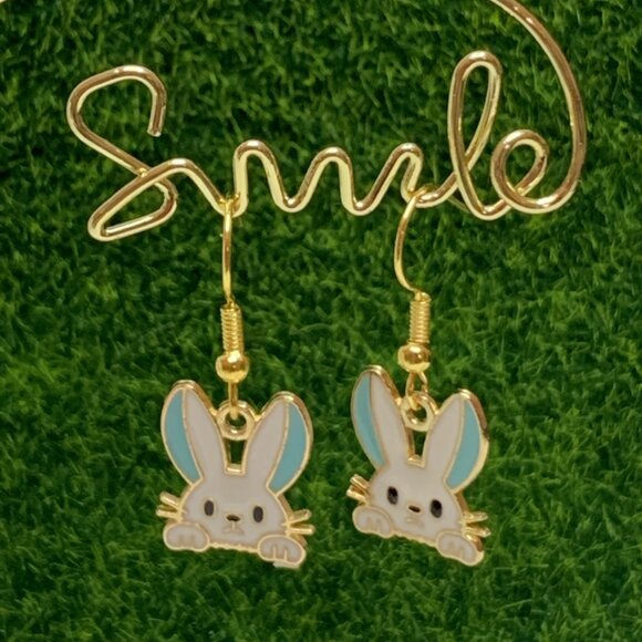 Bunny Earring, Easter Bunny, Easter Earring, Easter Basket Gift, Gift, Rabbit - Picture 3 of 5